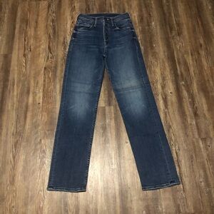 Mother The Pixie Tomcat Ankle Jeans Women's 24 Exposed Button Fly Daytime Warrio
